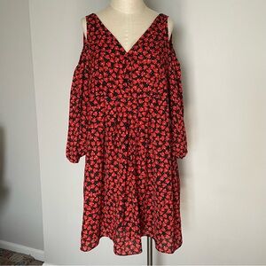 Disney Alice through the Looking Glass red hearts dress size L
